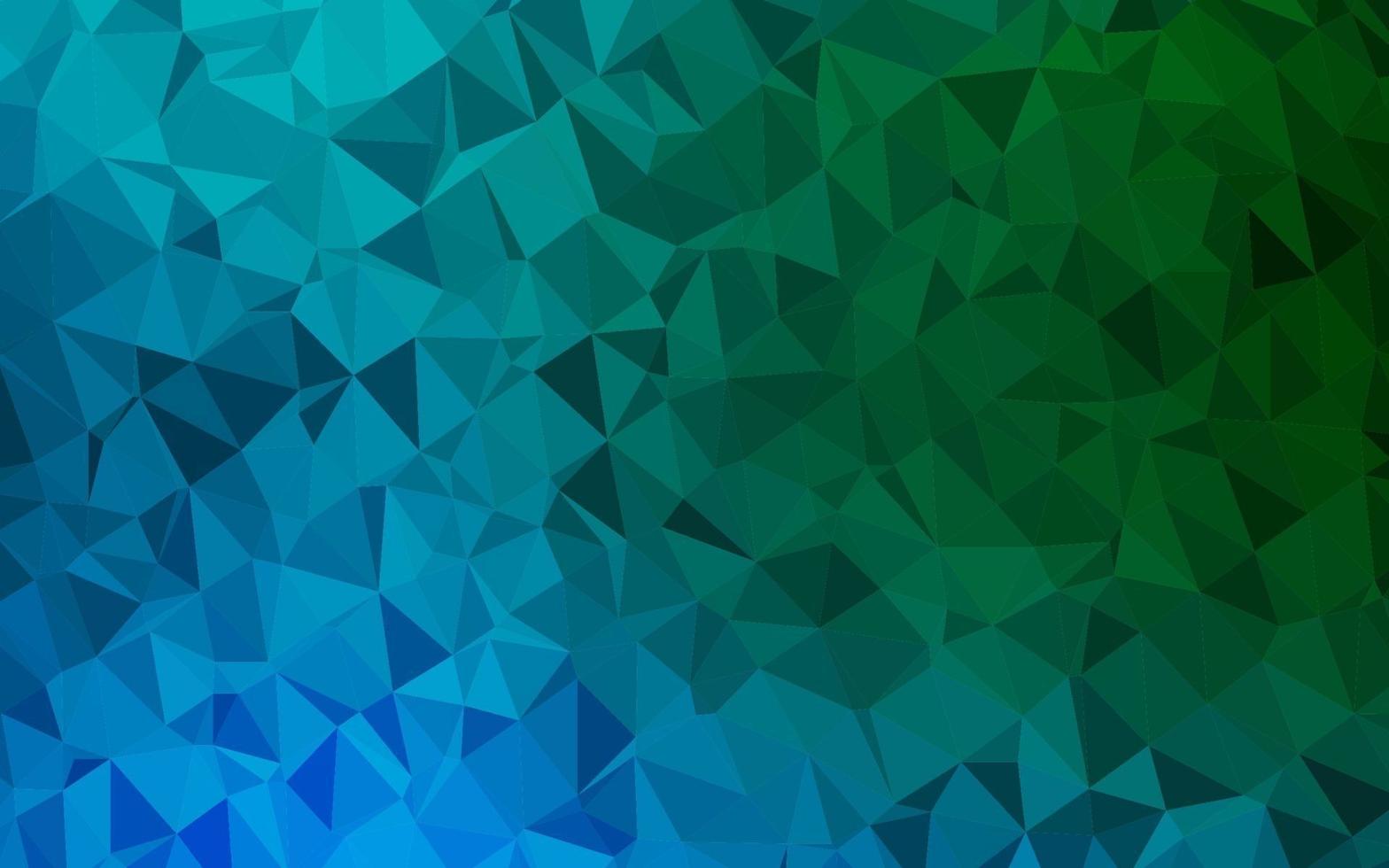 Dark Blue, Green vector polygon abstract backdrop.