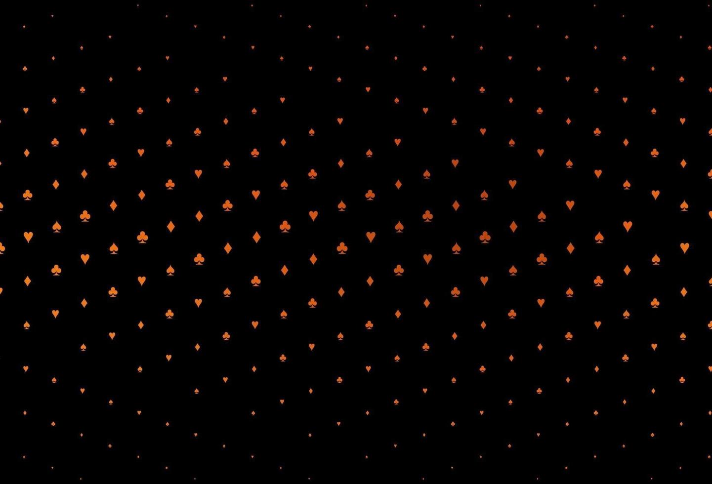 Dark Orange vector pattern with symbol of cards.