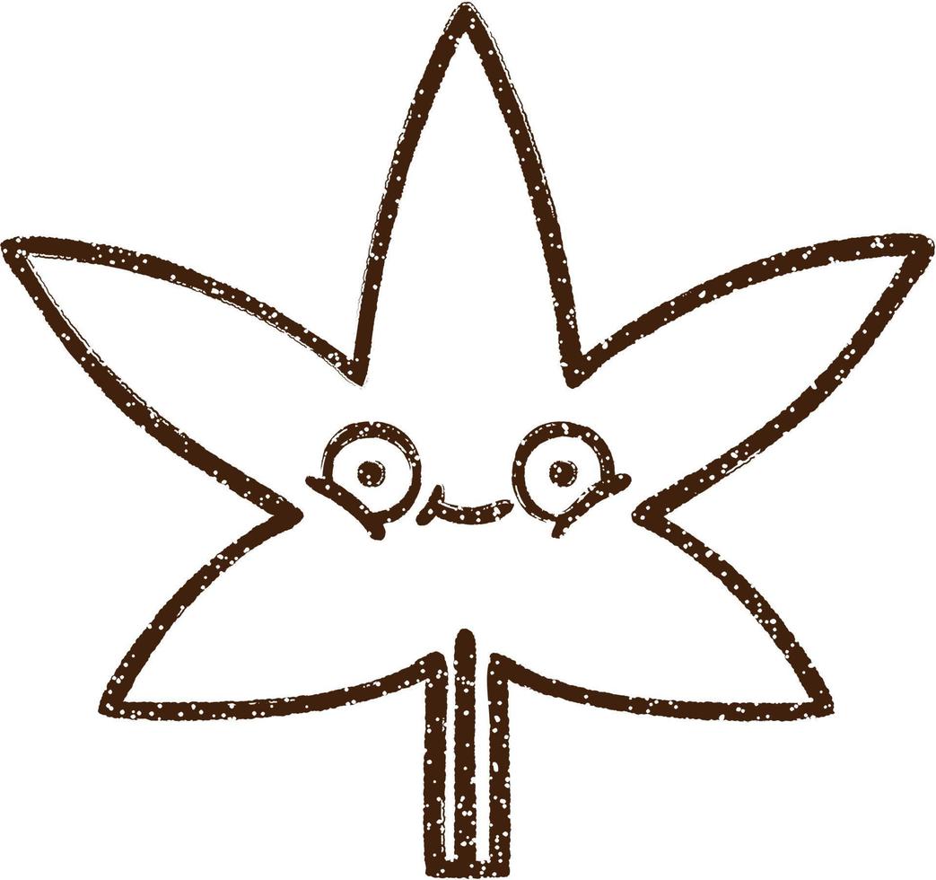 Leaf Charcoal Drawing vector