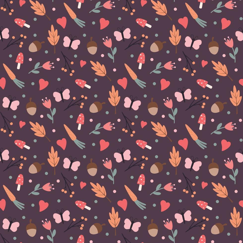 forest gifts pattern vector