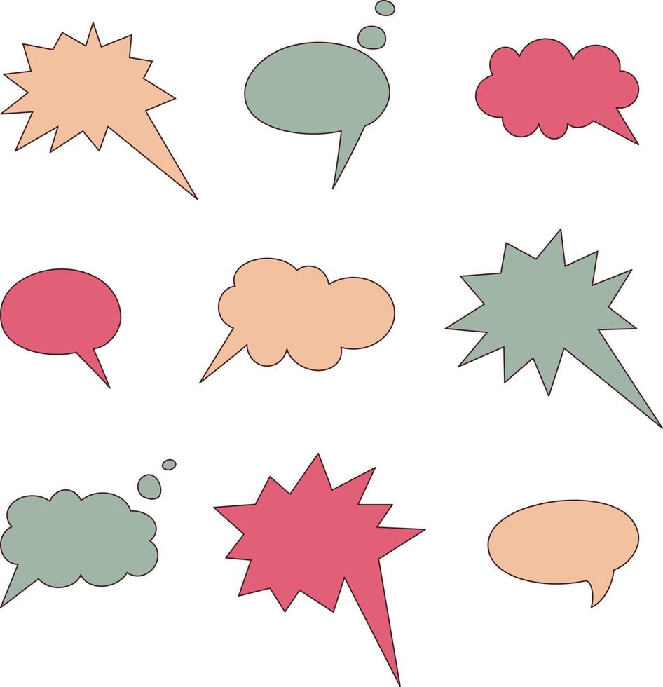 set of speech bubbles vector