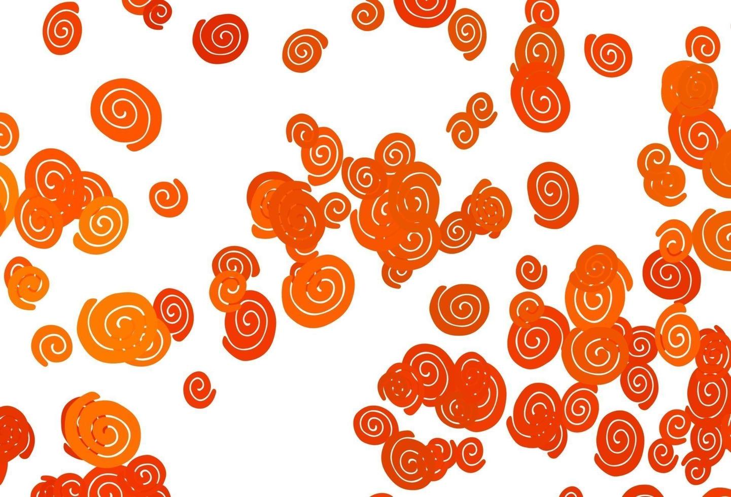 Light Orange vector pattern with curved circles.