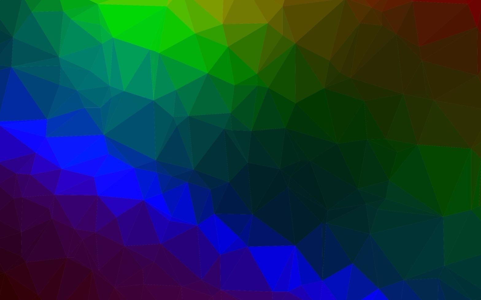 multicolor oscuro, diseño abstracto del polígono del vector del arco iris.