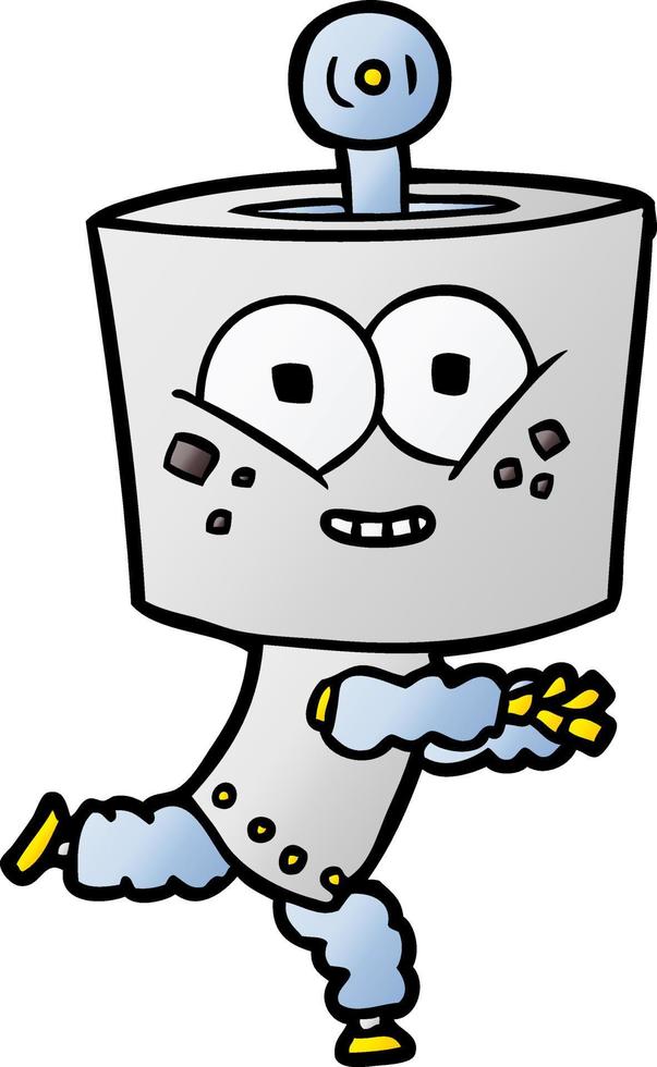 robot de dibujos animados feliz vector