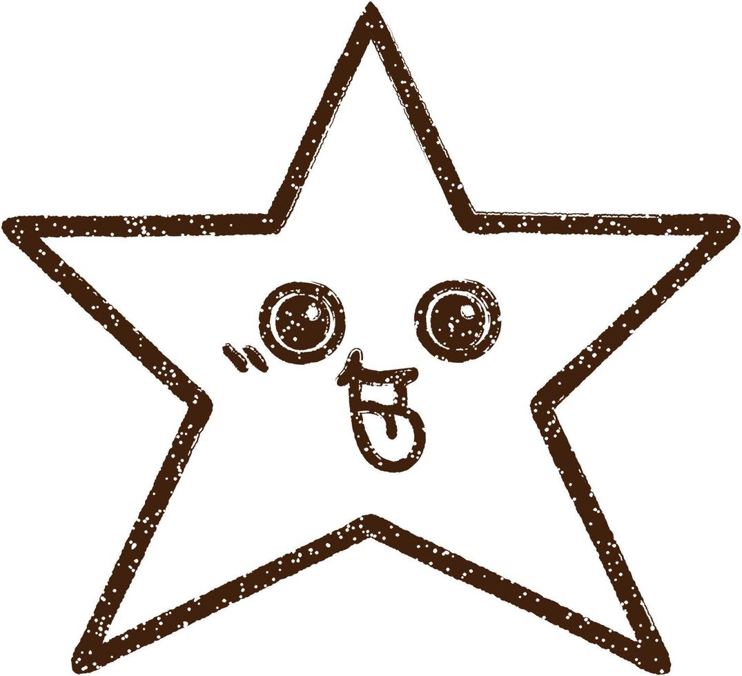 Star Charcoal Drawing vector