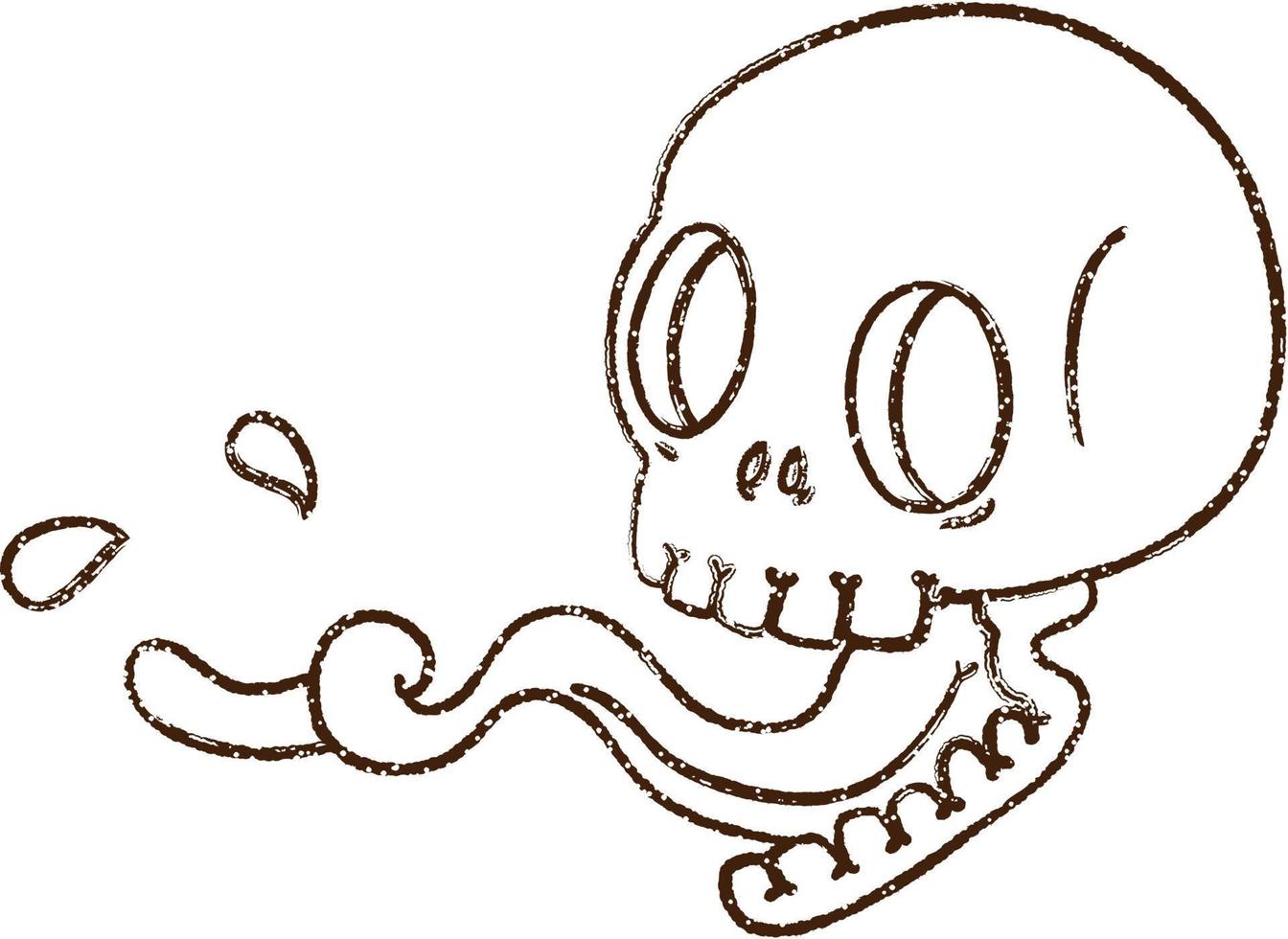 Gross Skull Charcoal Drawing 12241127 Vector Art at Vecteezy