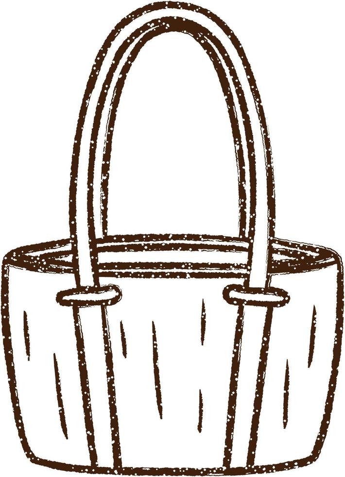 Handbag Charcoal Drawing vector