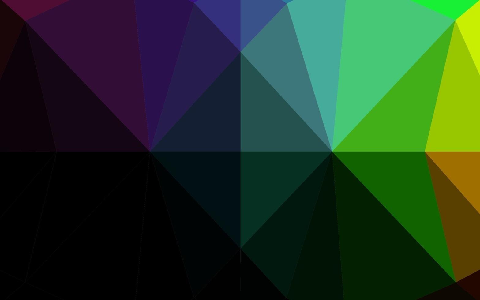 multicolor oscuro, textura de mosaico hexagonal de vector de arco iris.