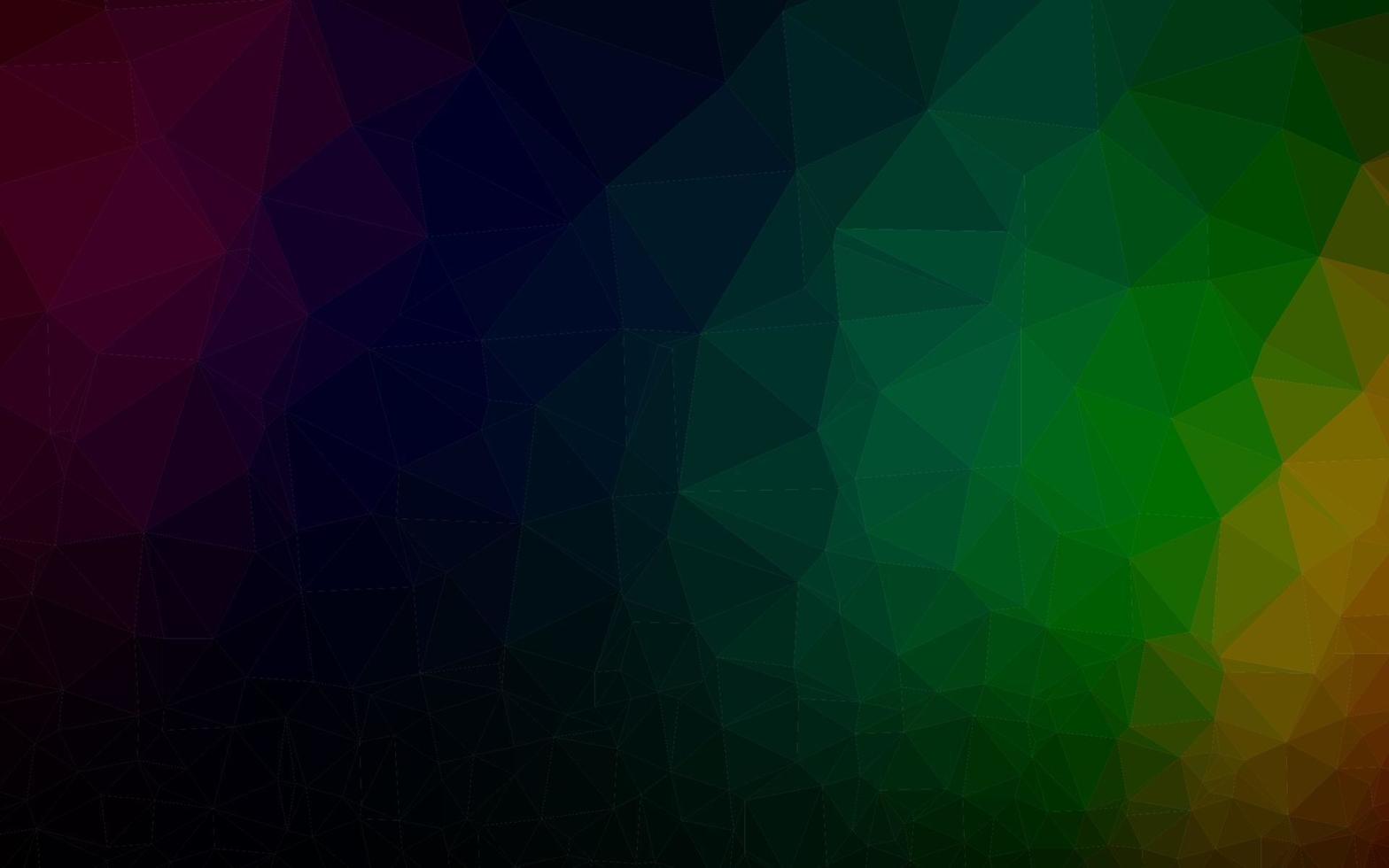 Dark Multicolor, Rainbow vector polygon abstract backdrop.