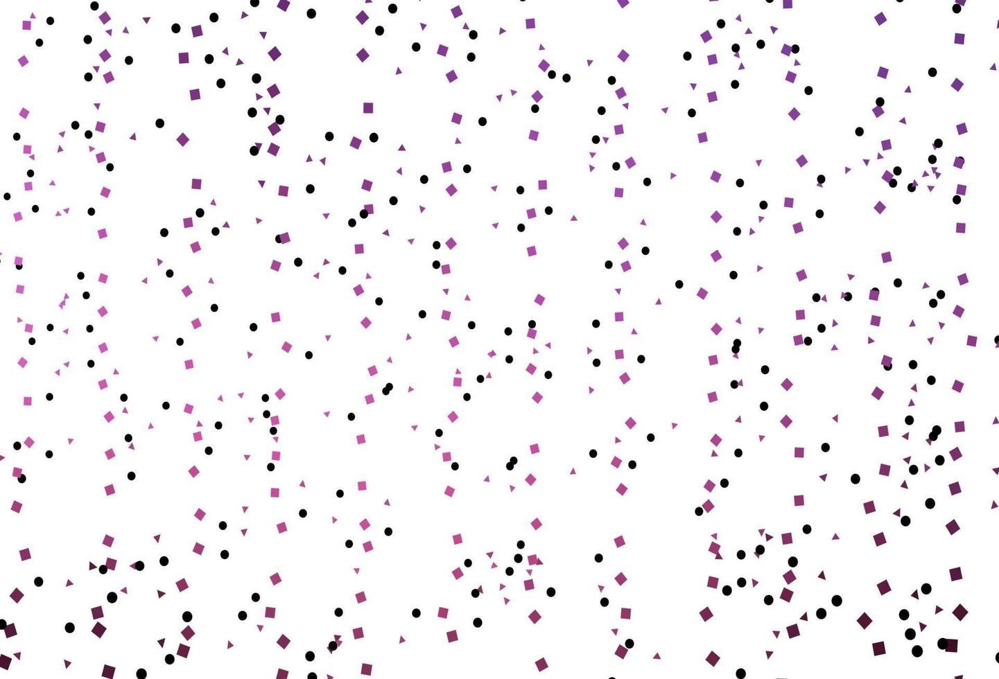 Light Pink vector template with crystals, circles, squares.