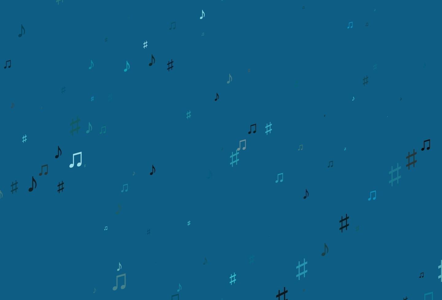 Light BLUE vector backdrop with music notes.