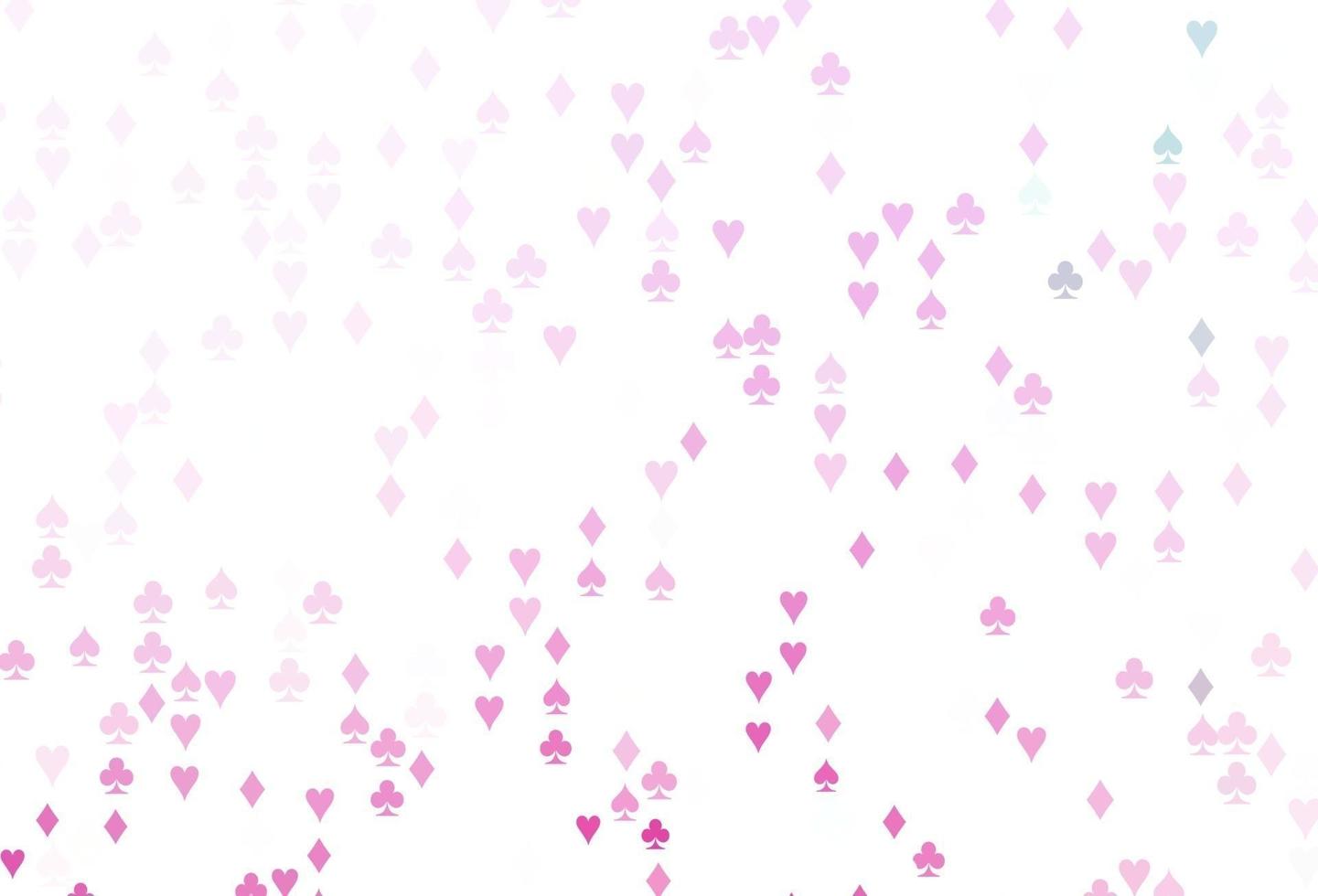 Light Pink vector background with cards signs.