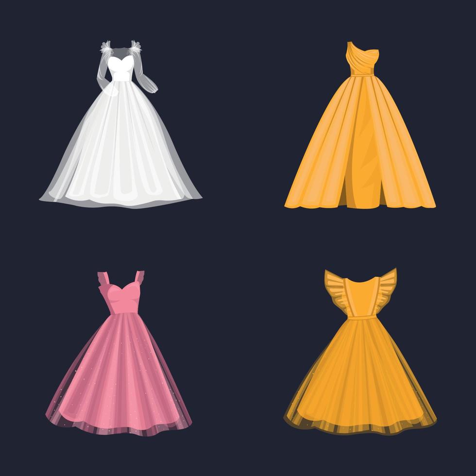 vestidos elegantes y hermosos para niñas, amarillo y rosa y un vestido de alegría 12241308 Vector en Vecteezy vestidos elegantes y hermosos para niñas, amarillo y rosa y un vestido de alegría 12241308 Vector en Vecteezy