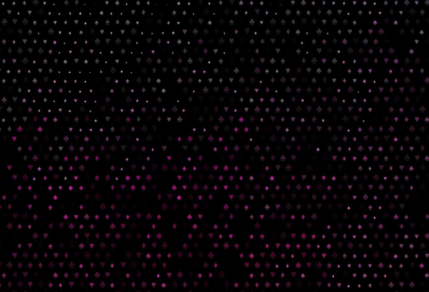 Dark Pink vector pattern with symbol of cards.