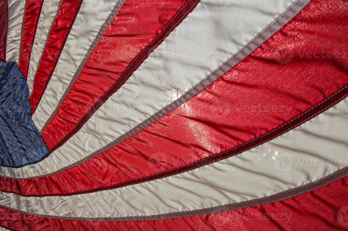 detalle de rayas y estrellas de la bandera americana de estados unidos foto