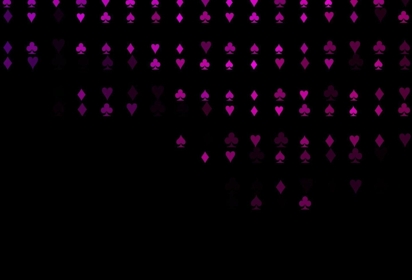 Dark Pink vector pattern with symbol of cards.