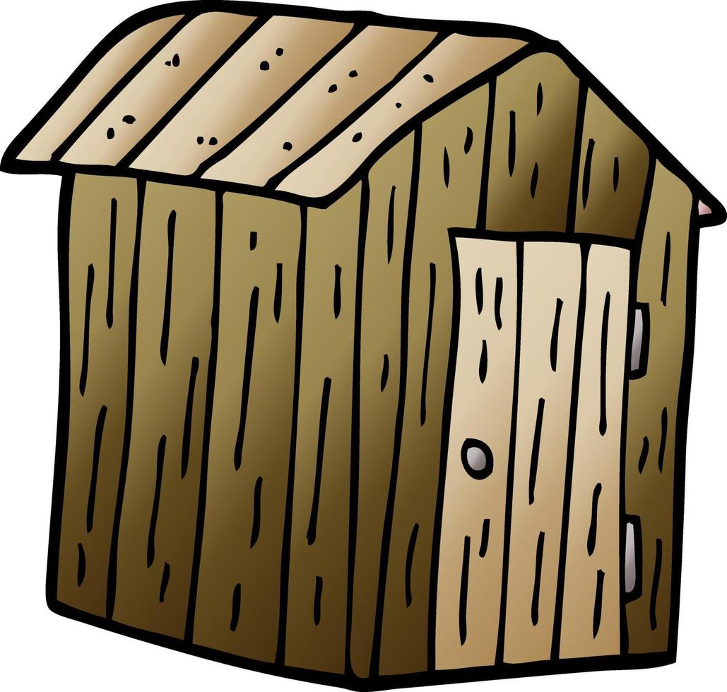 cartoon doodle wood shed vector