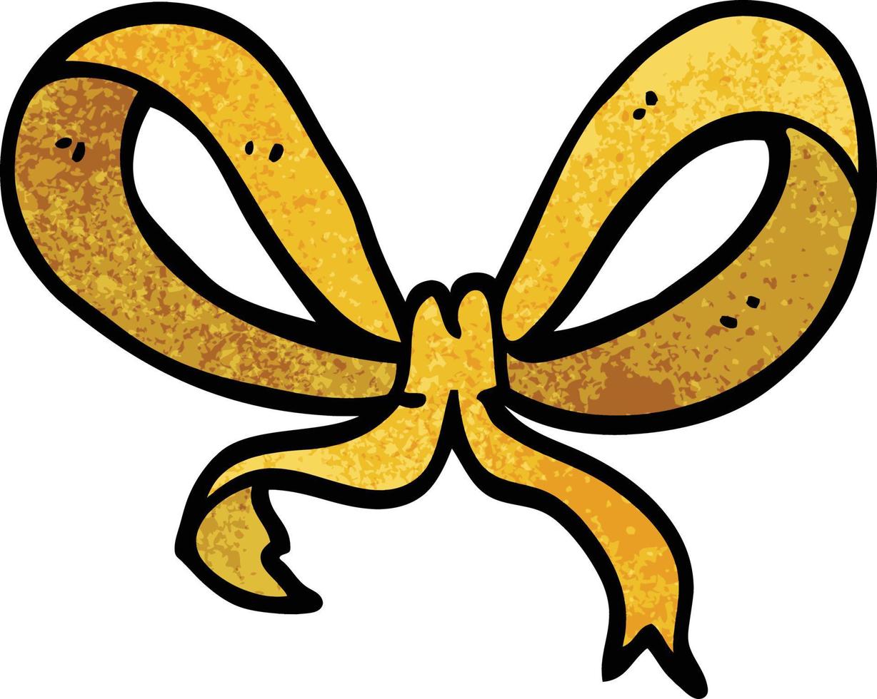carton yellow ribbon vector