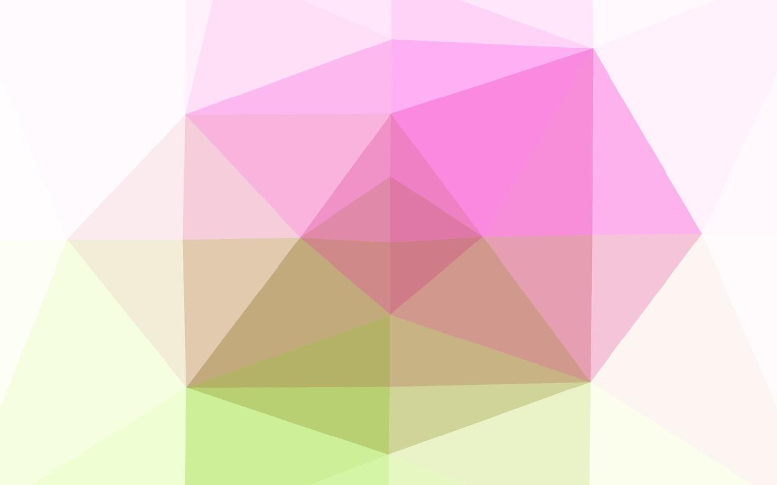 Light Pink, Green vector shining triangular pattern.