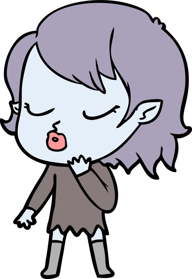 cute cartoon vampire girl vector