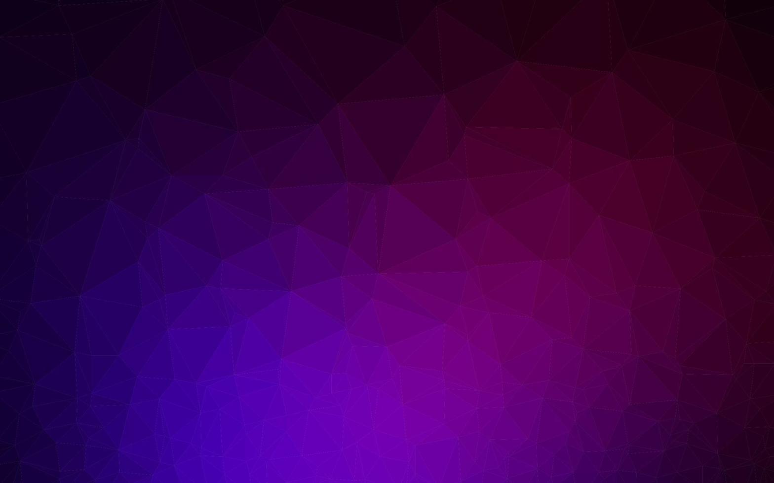 Dark Purple vector shining triangular pattern.