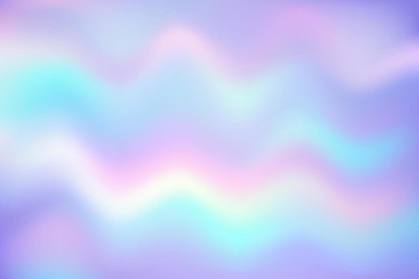 Abstract wavy background. Holographic liquid gradient. Dynamic rainbow foil backdrop. Vector pastel iridescent illustration.