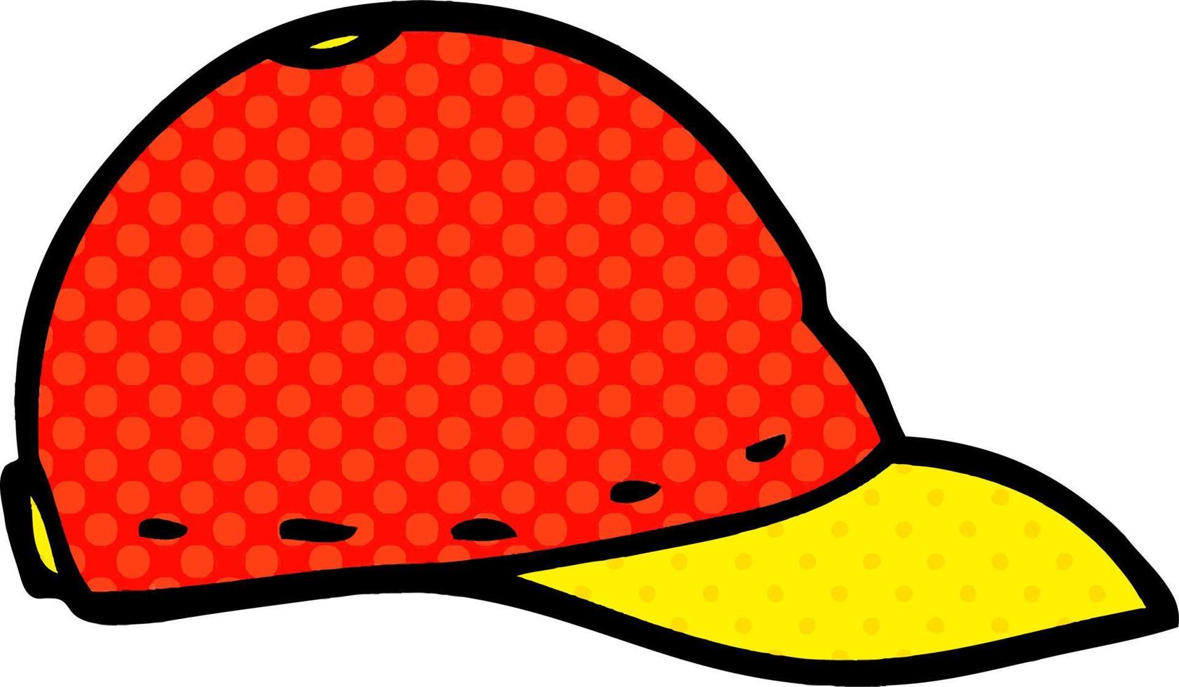 gorra de béisbol de garabato de dibujos animados vector