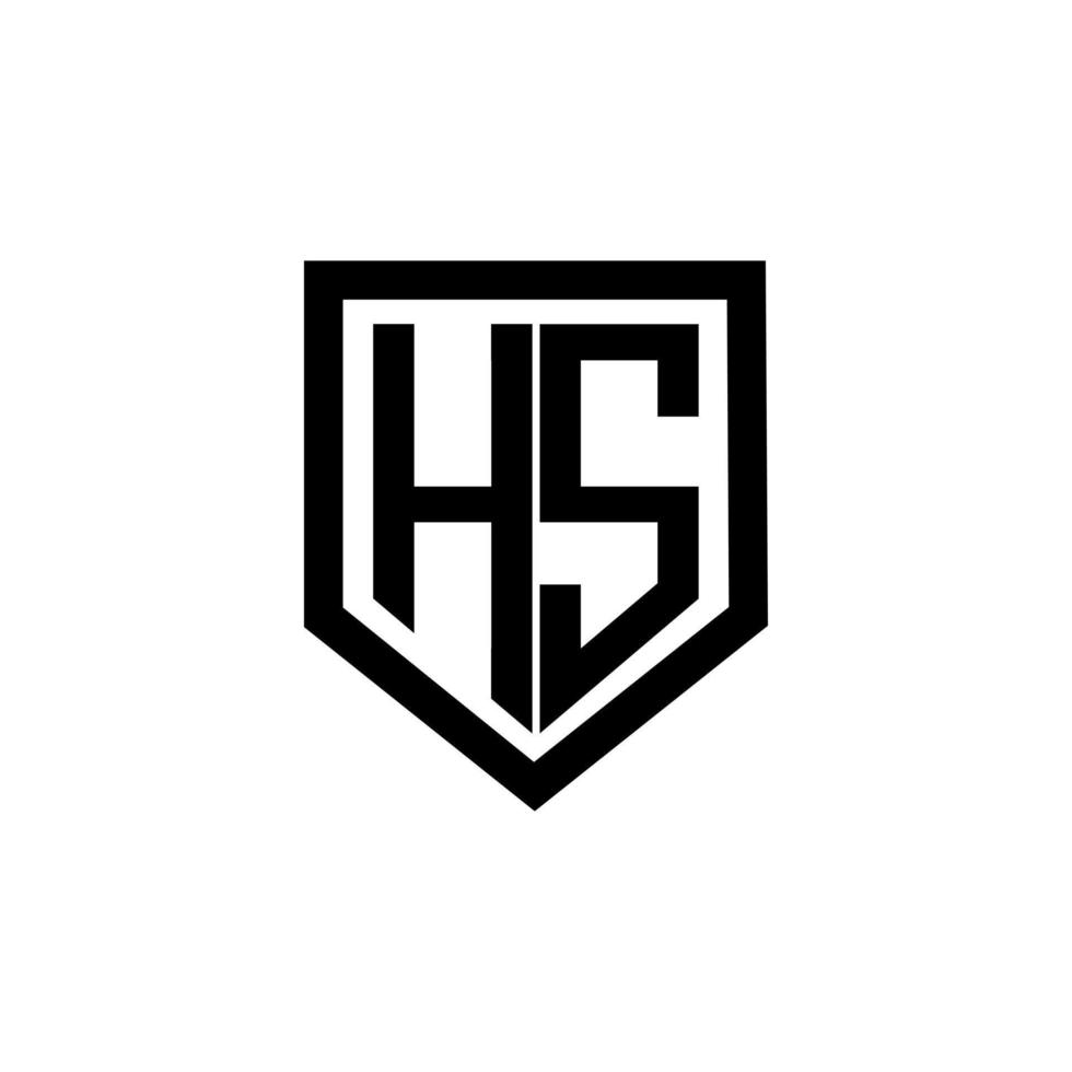 diseño de logotipo de letra hs con fondo blanco en illustrator. logotipo vectorial, diseños de caligrafía para logotipo, afiche, invitación, etc. vector