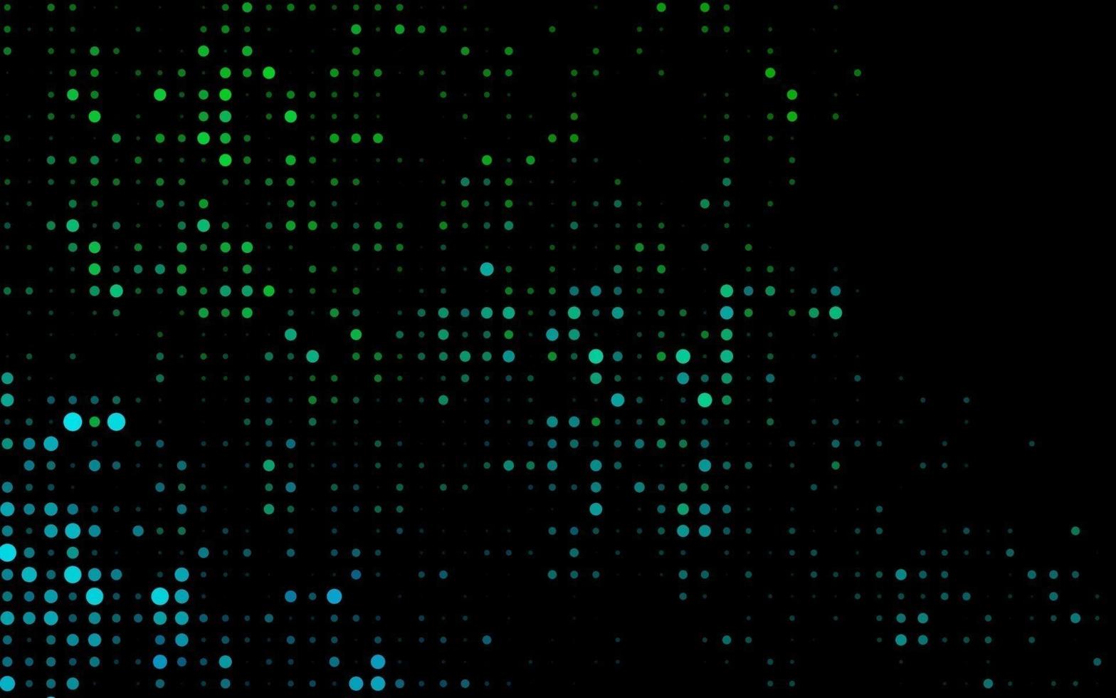 Telón de fondo de vector azul oscuro, verde con puntos.