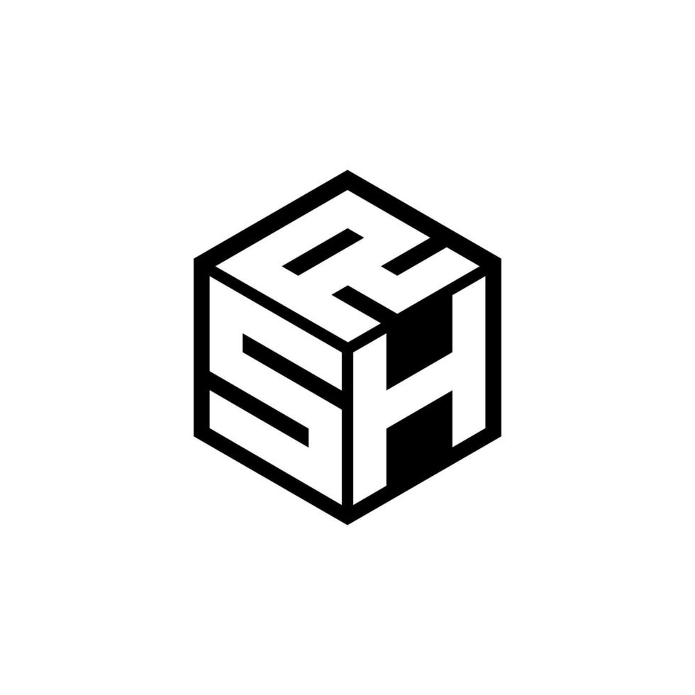 SHR letter logo design with white background in illustrator. Vector logo, calligraphy designs for logo, Poster, Invitation, etc.