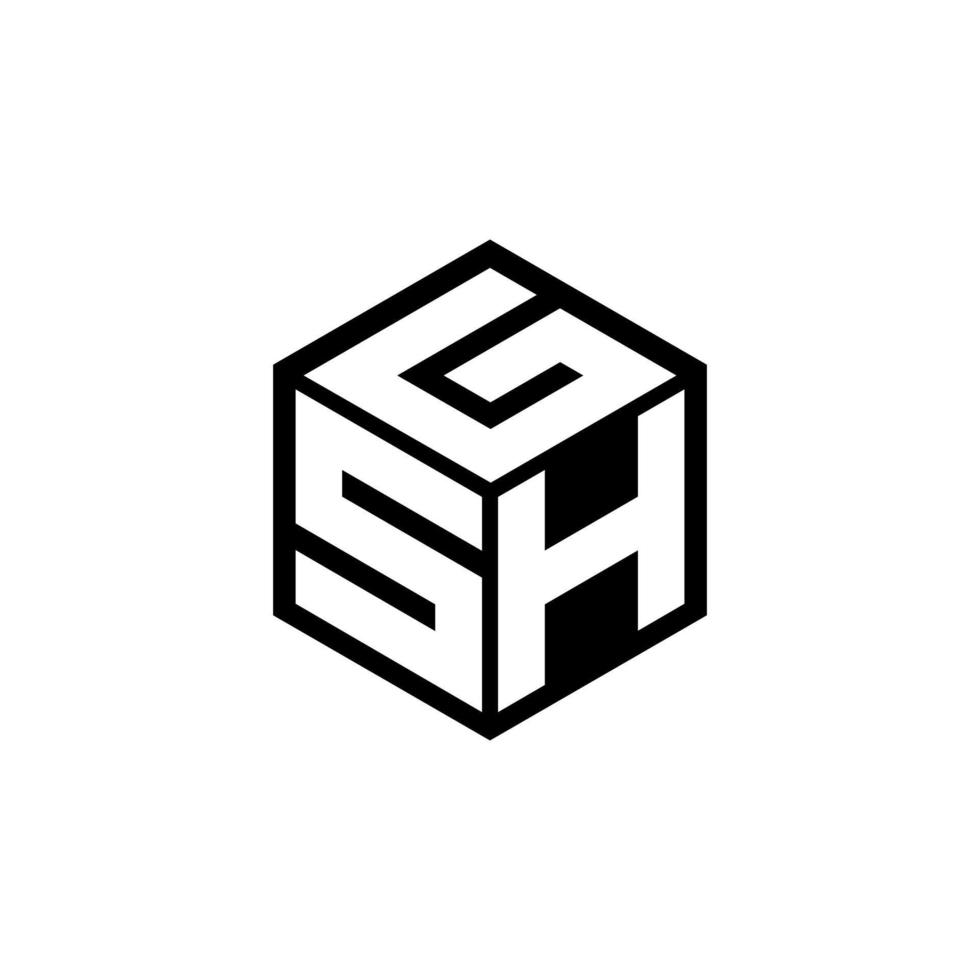 shg-letter-logo-design-with-white-background-in-illustrator-vector