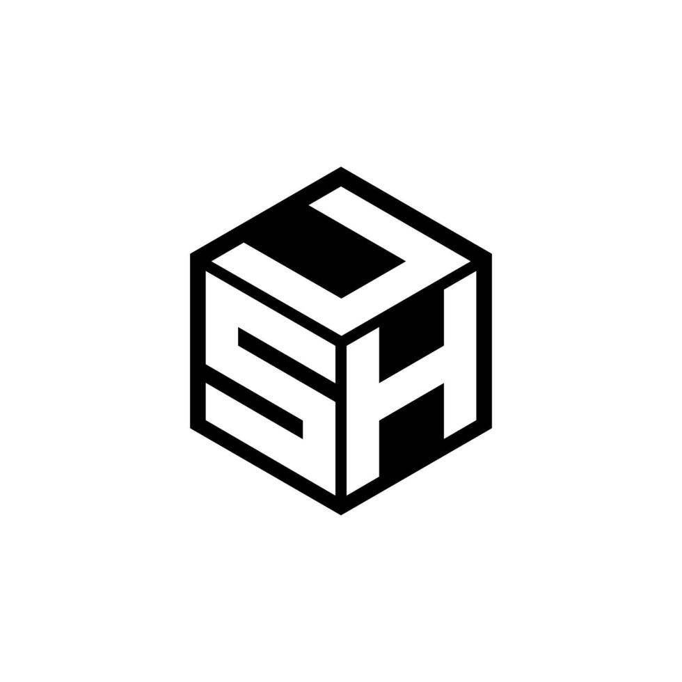 diseño del logotipo de la letra shu con fondo blanco en illustrator. logotipo vectorial, diseños de caligrafía para logotipo, afiche, invitación, etc. vector