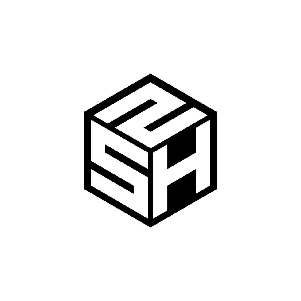 SHZ letter logo design with white background in illustrator. Vector logo, calligraphy designs for logo, Poster, Invitation, etc