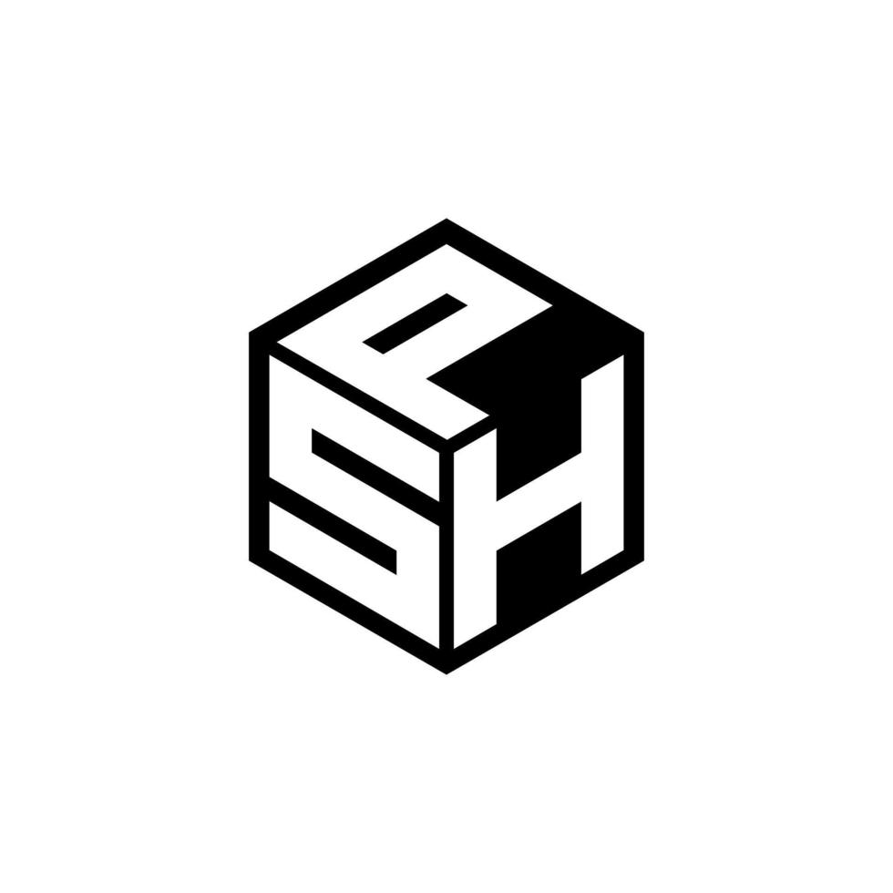 SHP letter logo design with white background in illustrator. Vector logo, calligraphy designs for logo, Poster, Invitation, etc.
