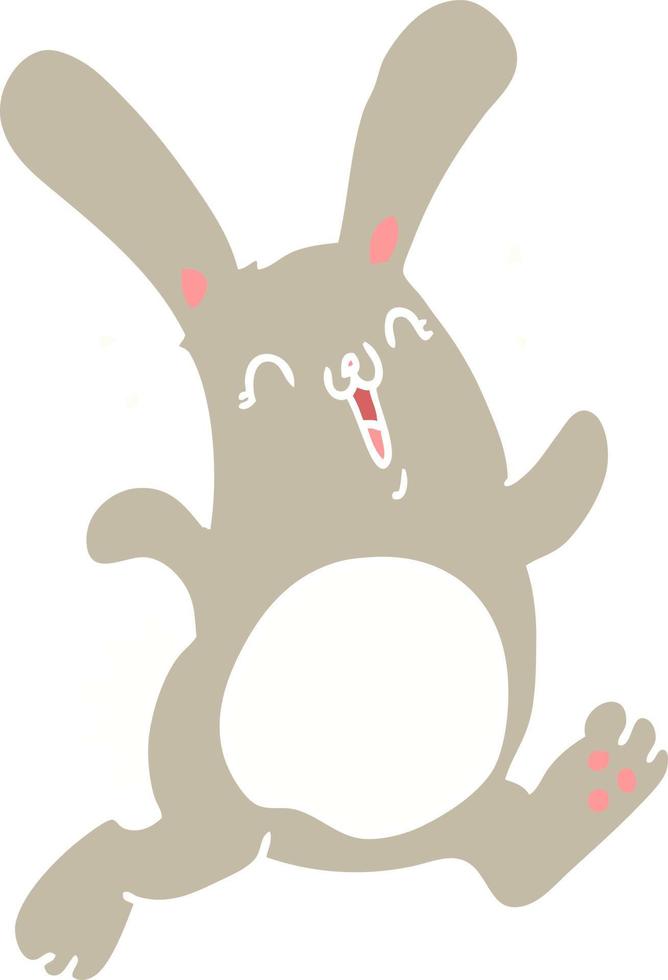 flat color style cartoon rabbit vector