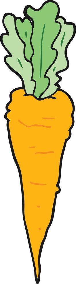 flat color style cartoon carrot vector