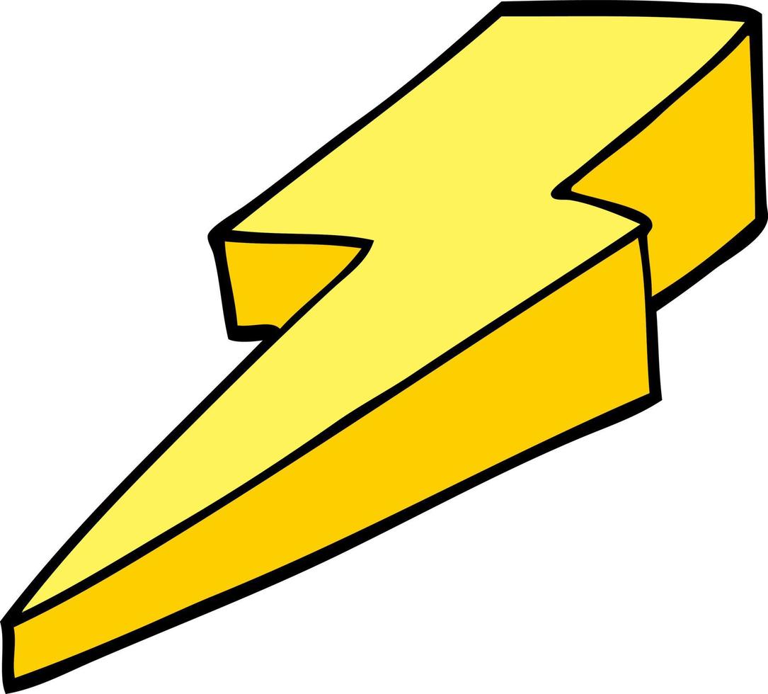 cartoon doodle decorative lightning bolt vector