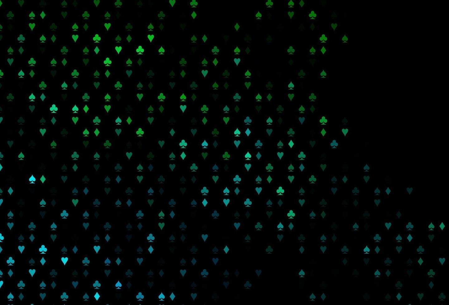 Dark Blue, Green vector pattern with symbol of cards.
