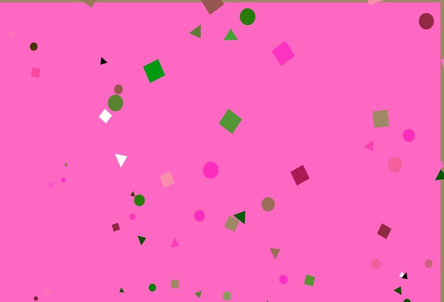 Light Pink, Green vector layout with circles, lines, rectangles.
