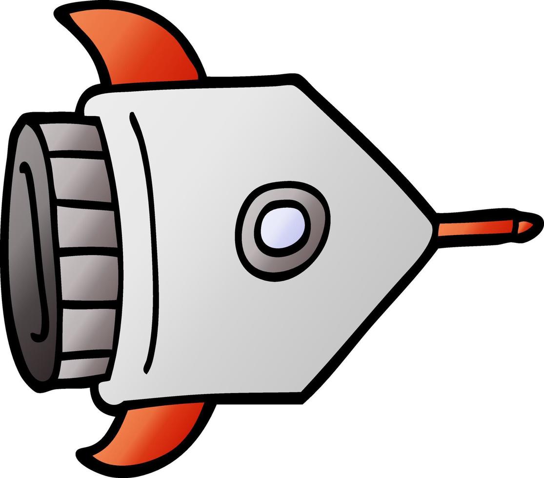 cartoon doodle spaceship vector