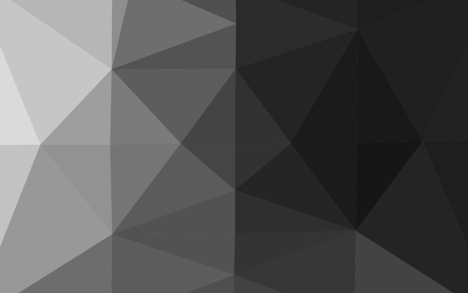 Plantilla de mosaico de triángulo de vector gris plateado oscuro.