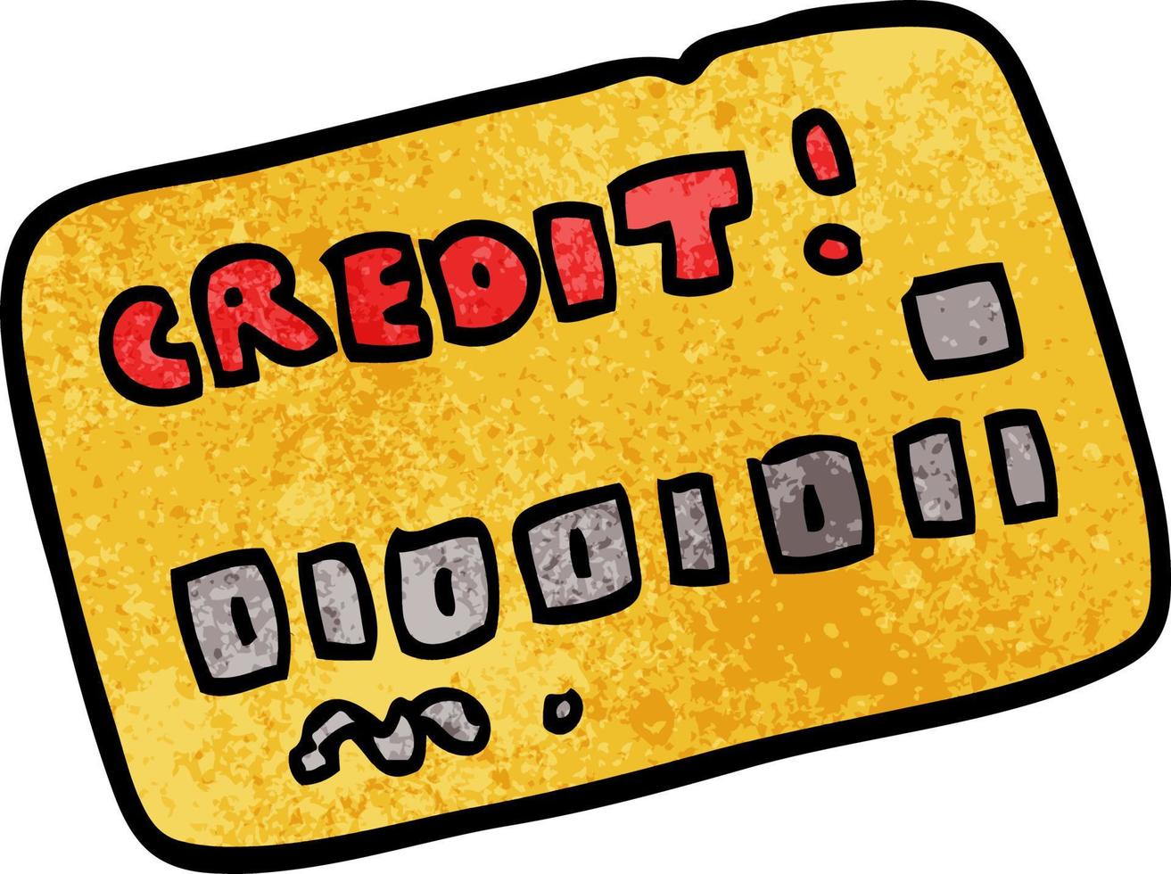 cartoon doodle credit card vector