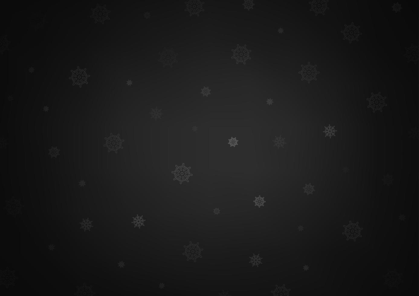 Dark Silver, Gray vector cover with beautiful snowflakes.