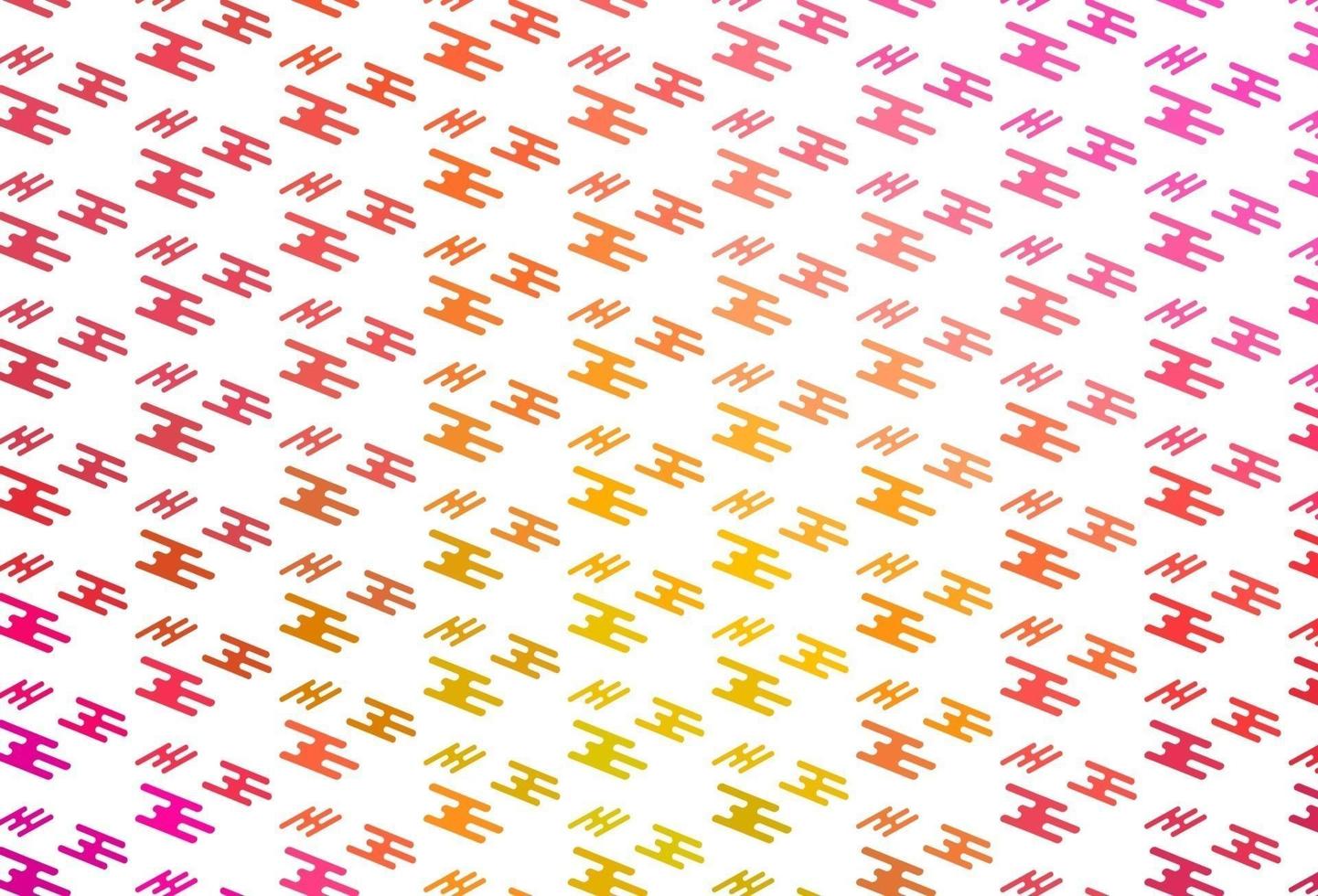 Light Pink, Yellow vector pattern with narrow lines.