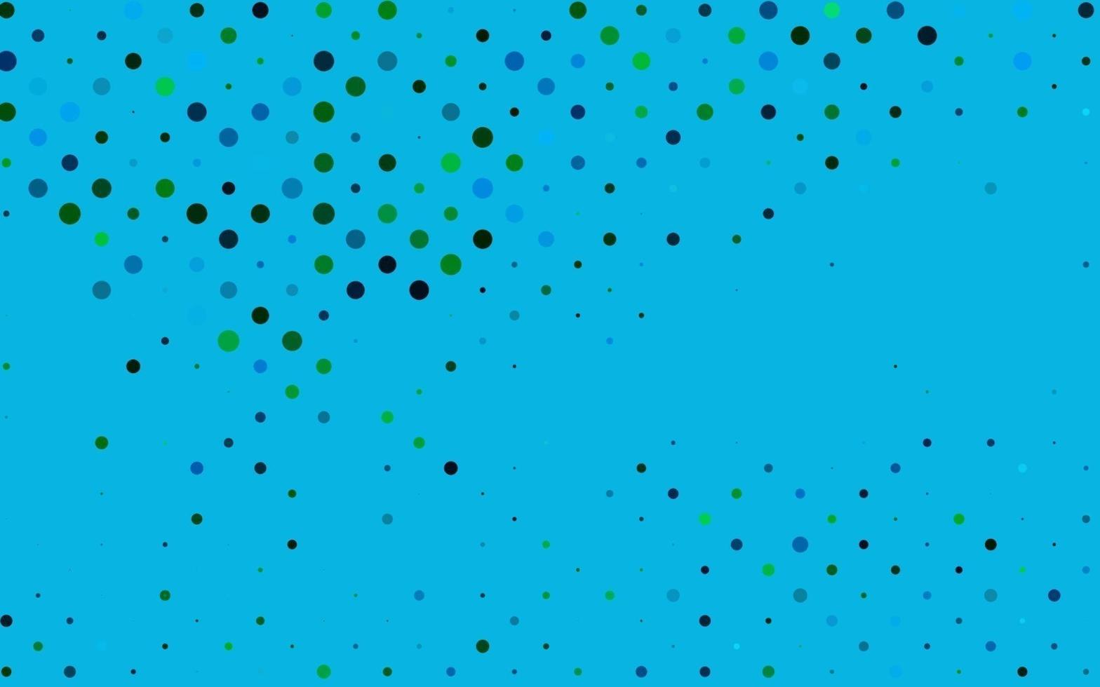 Fondo de vector azul claro, verde con burbujas.