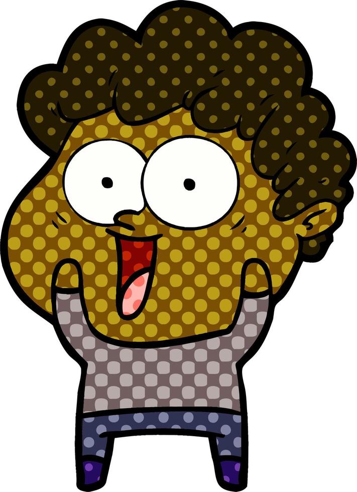 cartoon happy man vector