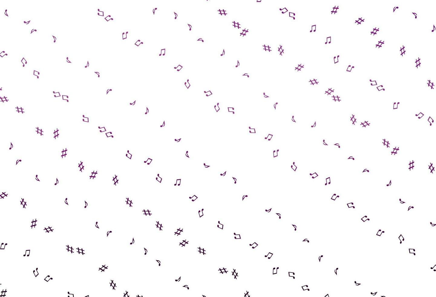 Light Purple vector texture with musical notes.