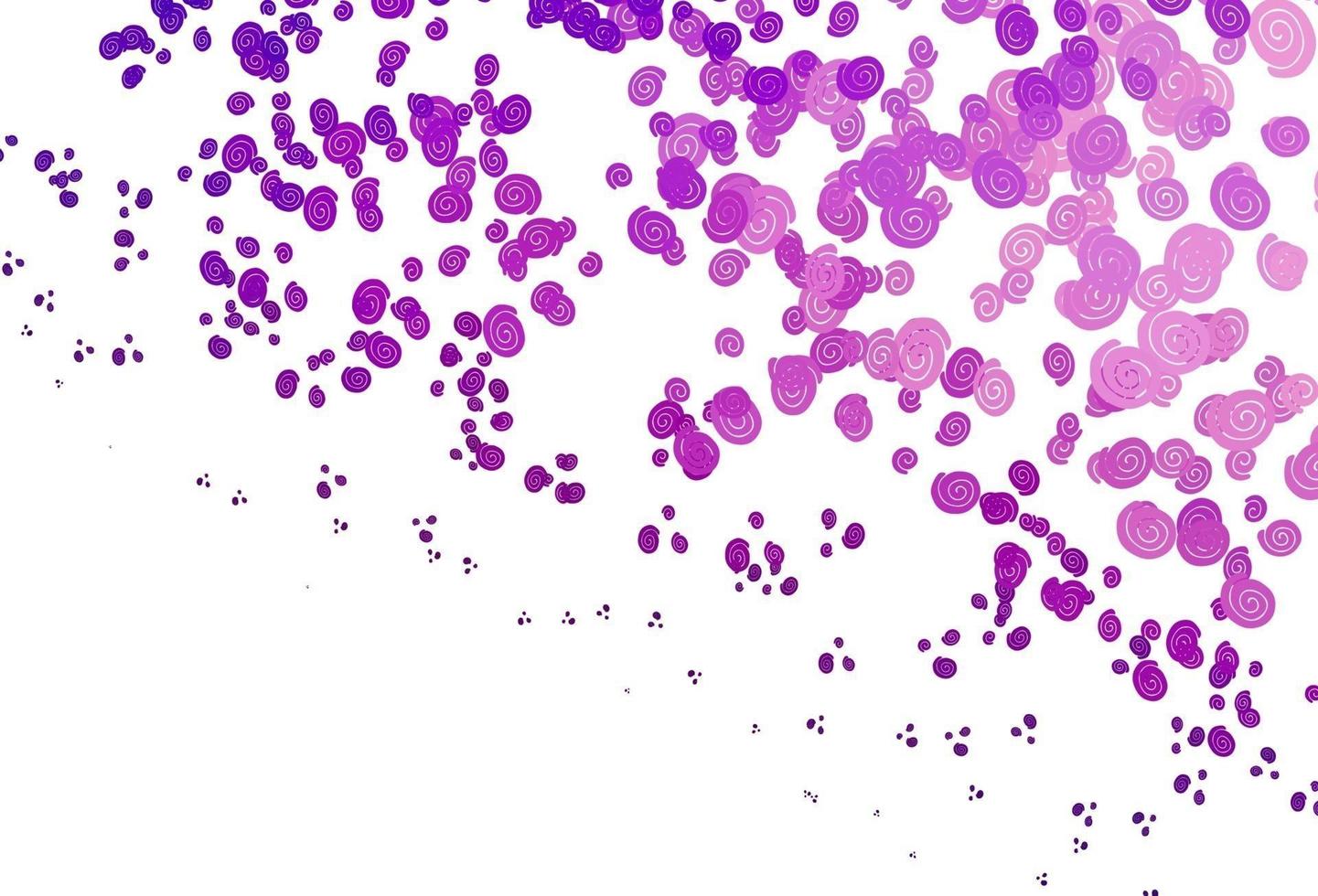 Light Purple vector template with bubble shapes.