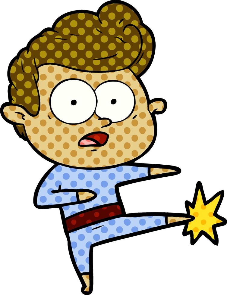cartoon staring man vector