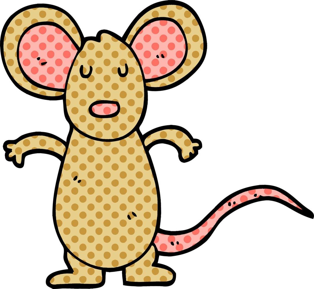 ratón de garabato de dibujos animados vector